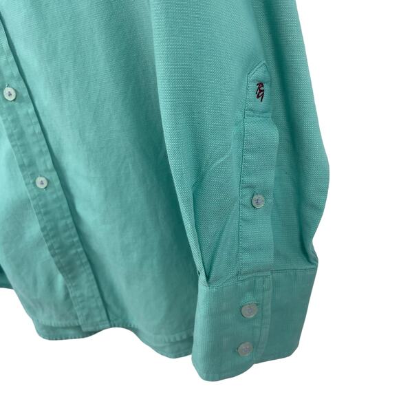 Robert Graham Light Green Long Sleeve Cotton Button Down Mens Large ASIS - Picture 3 of 7